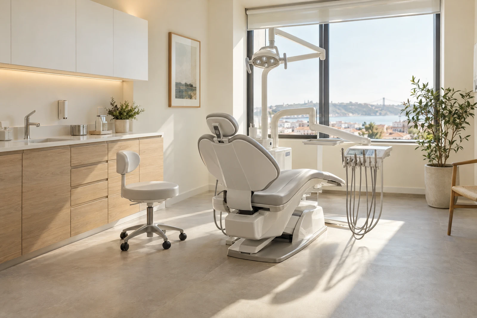 Espaço de uma clínica dentária, imagem da apresentação de serviços